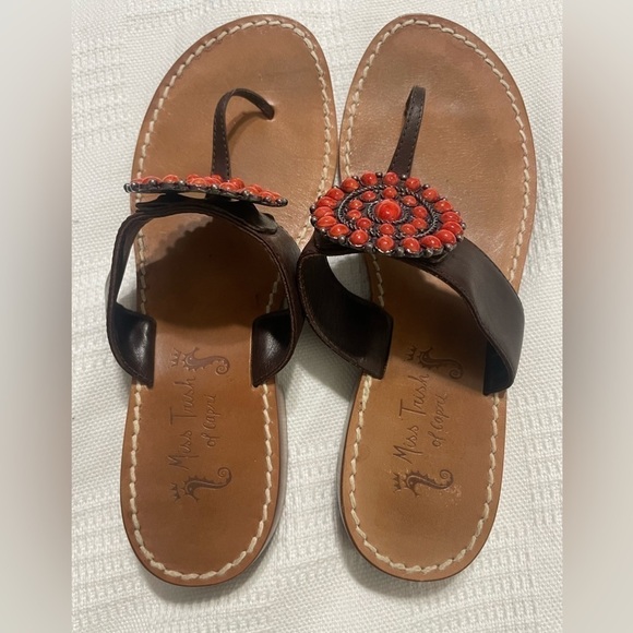 Miss Trish of Capri jeweled sandals made in Italy Size 6 - Picture 6 of 10